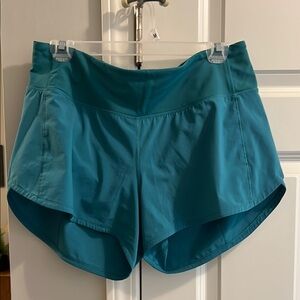 Women's Lulu Teal Running Shorts